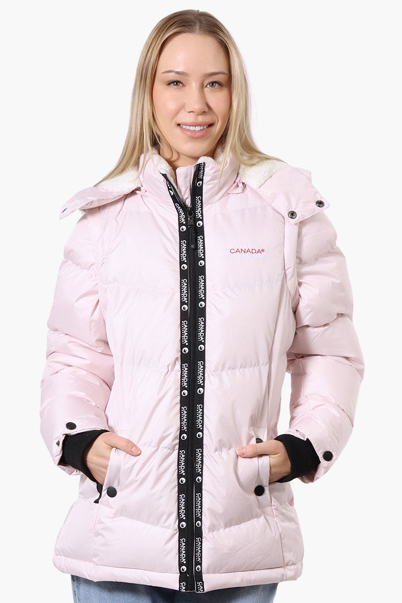 Canada Weather Gear Zip Off Sleeve Bomber Jacket - Blush - Womens Bomber Jackets - Canada Weather Gear