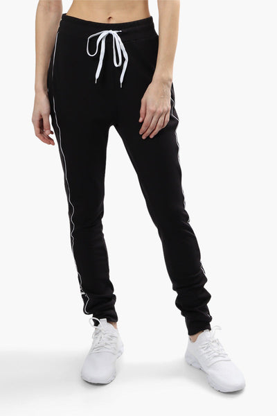 Canada Weather Gear Solid Side Panel Joggers - Black - Womens Joggers & Sweatpants - Canada Weather Gear