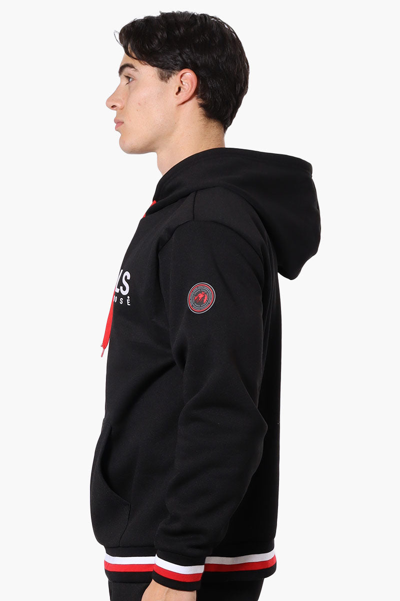 Striped Cuff Detail Hoodie - Black