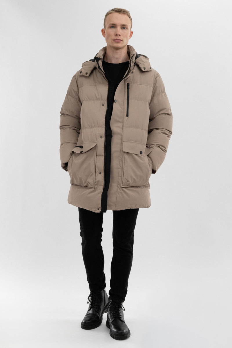 Canada Weather Gear Puffer Parka Jacket - Beige