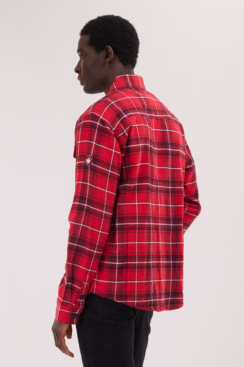 Canada Weather Gear Flannel Button Up Casual Shirt - Red