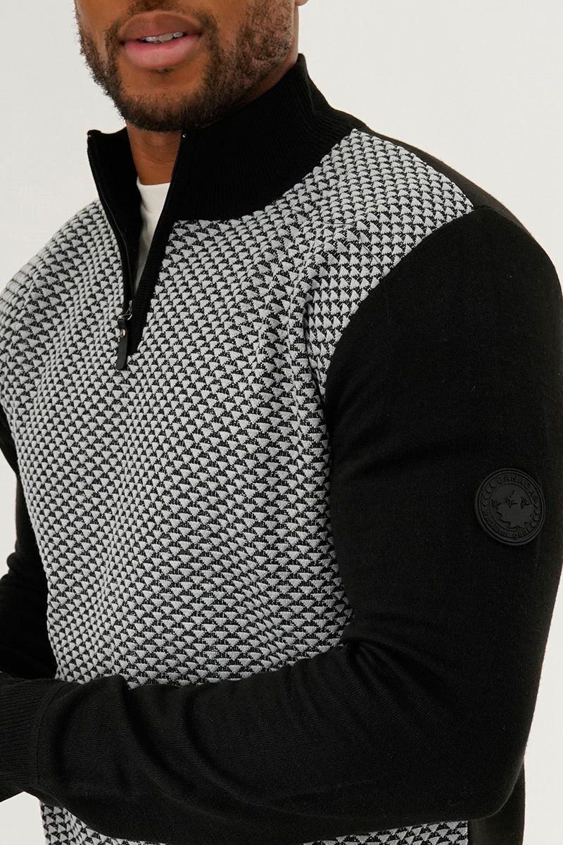 Canada Weather Gear 1/4 Zip Pullover Sweater - Grey - Mens Pullover Sweaters - Canada Weather Gear