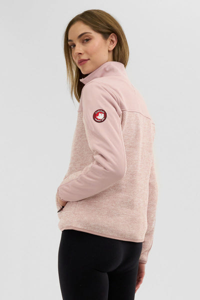 Canada Weather Gear Zip Up Knit Lightweight Jacket - Pink - Womens Lightweight Jackets - Canada Weather Gear