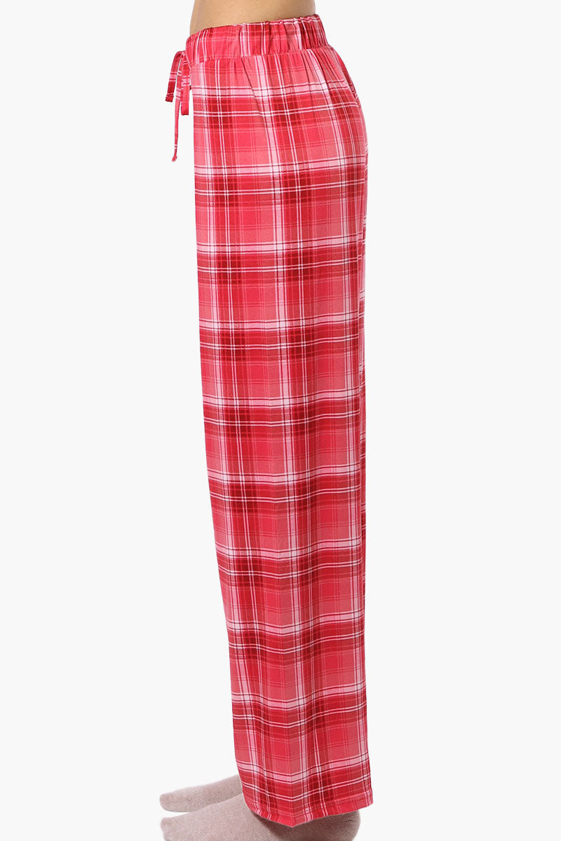 Canada Weather Gear Plaid Wide Leg Pajama Bottoms - Red - Womens Pajamas - Canada Weather Gear