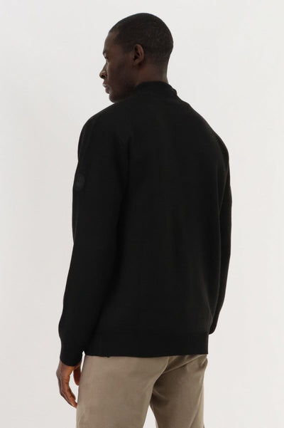 Canada Weather Gear 1/4 Zip Pullover Sweater - Black - Mens Pullover Sweaters - Canada Weather Gear