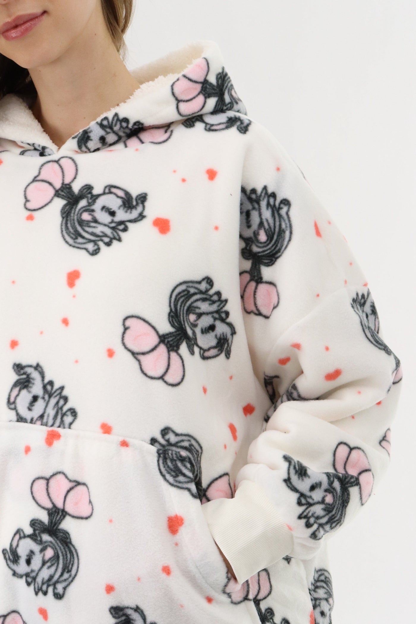 Canada Weather Gear Oversized Fleece Pajama Top - White - Womens Pajamas - Canada Weather Gear