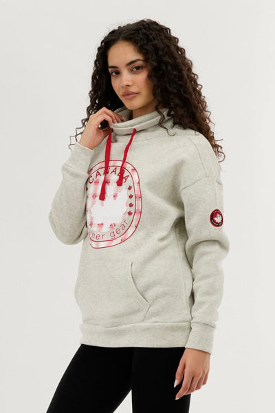 Canada Weather Gear Cowl Neck Sweatshirt - Cream - Womens Hoodies & Sweatshirts - Canada Weather Gear