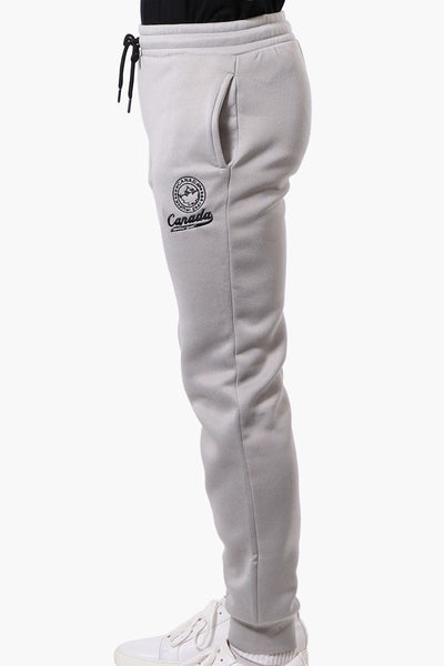 Canada Weather Gear Tie Waist Embroidered Joggers - Grey - Mens Joggers & Sweatpants - Canada Weather Gear