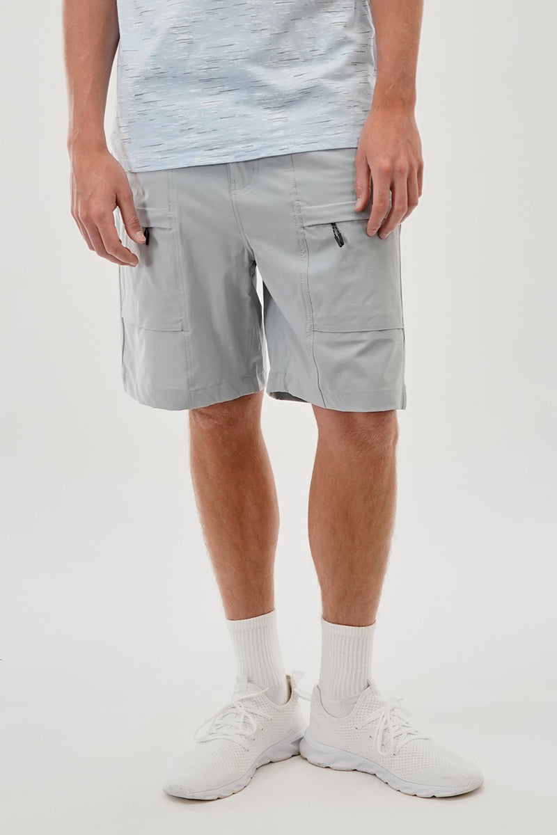 Canada Weather Gear Solid Belted Ripstop Cargo Shorts - Grey - Mens Shorts & Capris - Canada Weather Gear