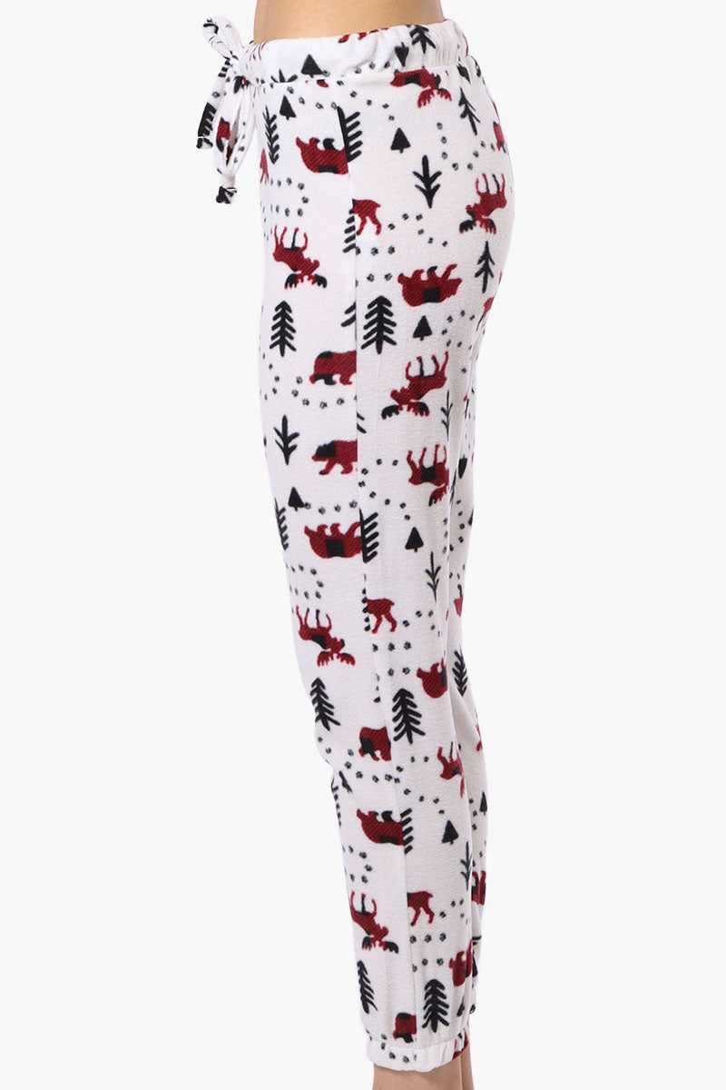 Canada Weather Gear Patterned Fleece Pajama Bottoms - Red - Womens Pajamas - Canada Weather Gear