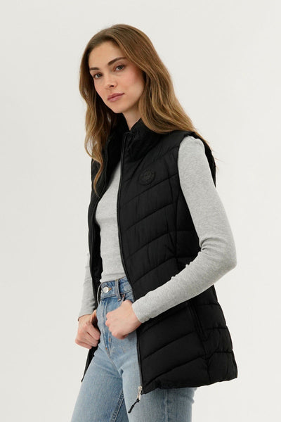 Canada Weather Gear Chevron Quilted Vest - Black