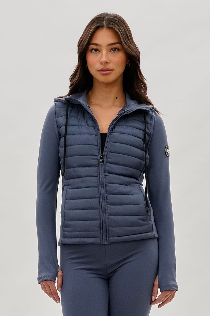 Super Triple Goose Puffer Active Lightweight Jacket - Grey - Womens Lightweight Jackets - Canada Weather Gear