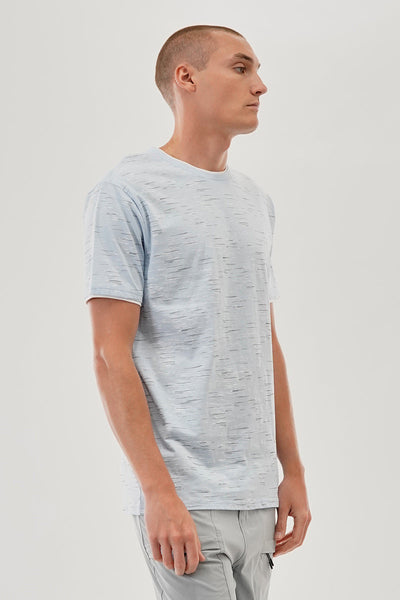 Canada Weather Gear Vintage Patterned Crewneck Tee - Aqua - Mens Tees & Tank Tops - Canada Weather Gear