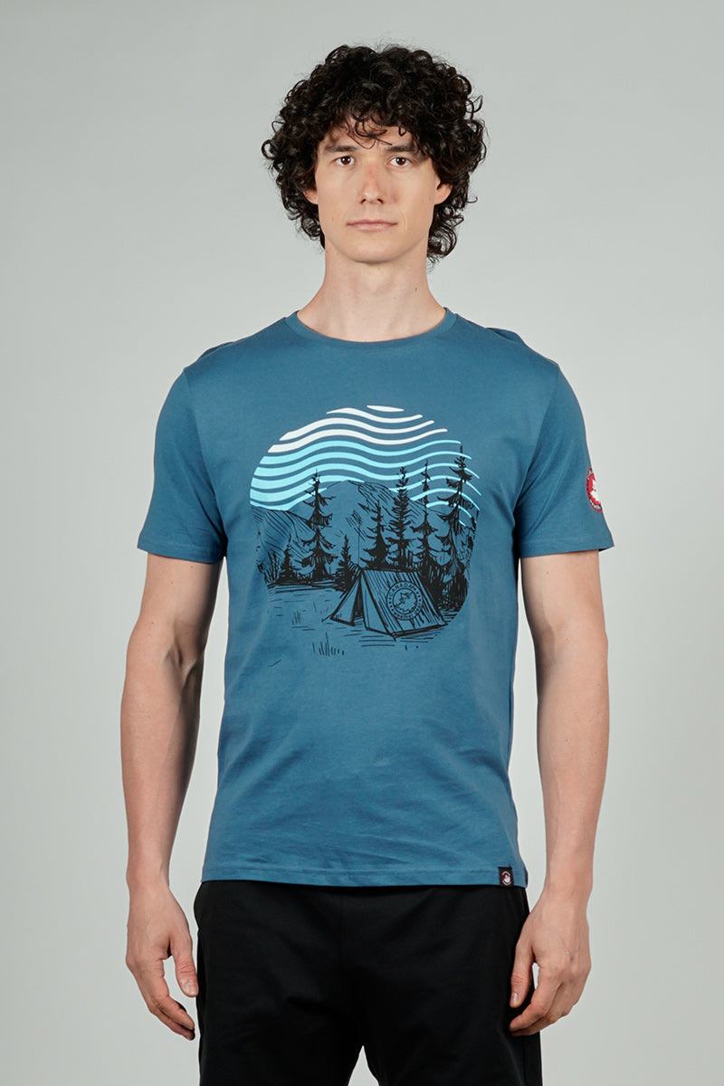 T-shirt imprimé camping Canada Weather Gear - Bleu