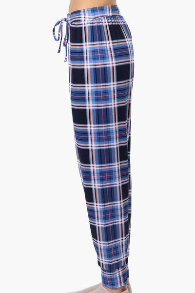 Canada Weather Gear Plaid Tie Waist Pajama Bottoms - Blue - Womens Pajamas - Canada Weather Gear