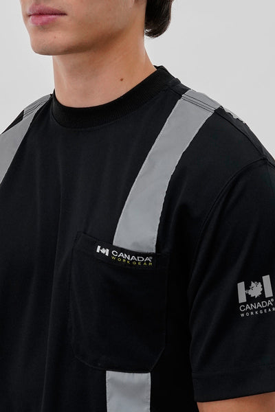 Canada Work Gear Hi-Vis Short Sleeve Tee - Black - Mens Tees & Tank Tops - Canada Weather Gear