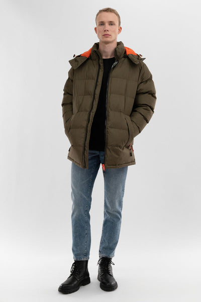 Super Triple Goose Thermal Foil Lining Bomber Jacket - Olive