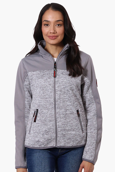 Canada Weather Gear Zip Up Sweater Fleece Lightweight Jacket - Grey - Womens Lightweight Jackets - Canada Weather Gear