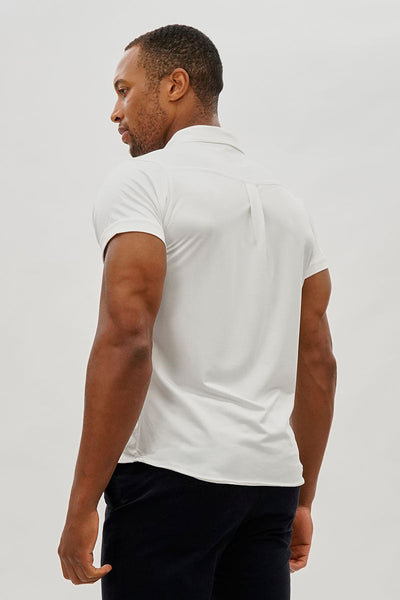 Canada Weather Gear Travel Collection Classic Short Sleeve Casual Shirt - White - Mens Casual Shirts - Canada Weather Gear