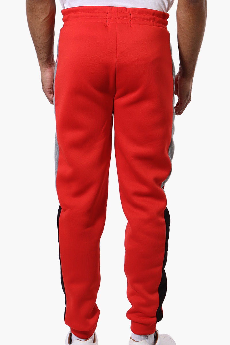 Canada Weather Gear Side Stripe Colour Block Joggers - Red - Mens Joggers & Sweatpants - Canada Weather Gear