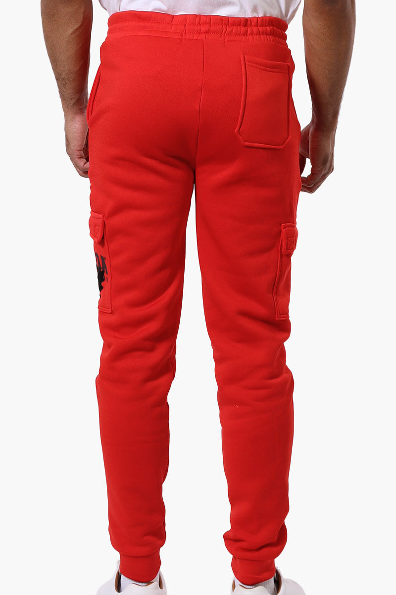 Canada Weather Gear Tie Waist Cargo Joggers - Red - Mens Joggers & Sweatpants - Canada Weather Gear