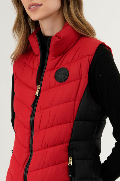 Canada Weather Gear Chevron Quilted Vest - Red