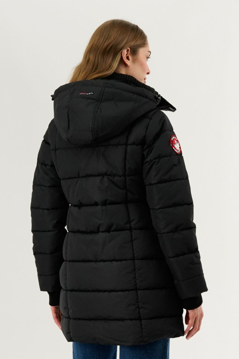 Canada Weather Gear Square Quilted Parka Jacket - Black