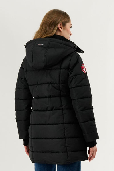 Canada Weather Gear Square Quilted Parka Jacket - Black