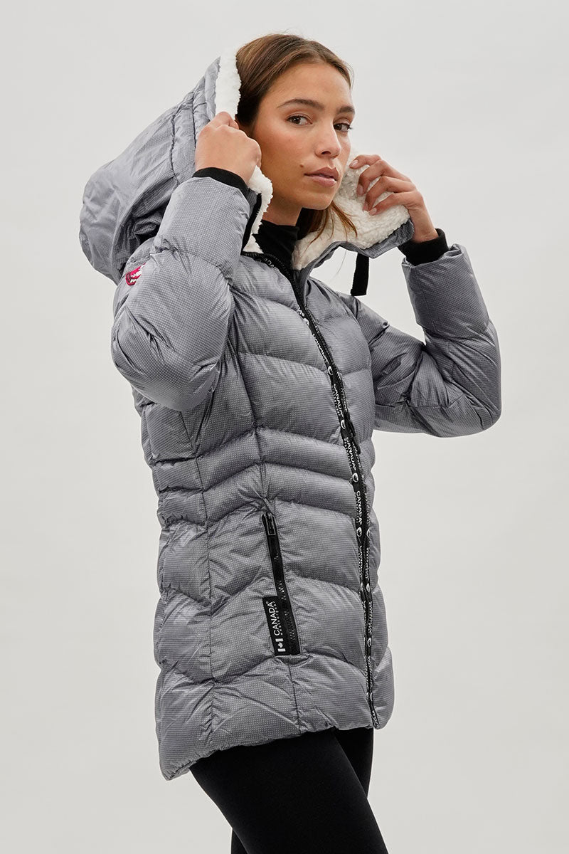 Canada Weather Gear Zip Off Sleeve Bomber Jacket - Grey - Womens Bomber Jackets - Canada Weather Gear