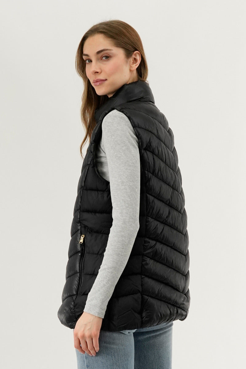 Canada Weather Gear Chevron Quilted Vest - Black