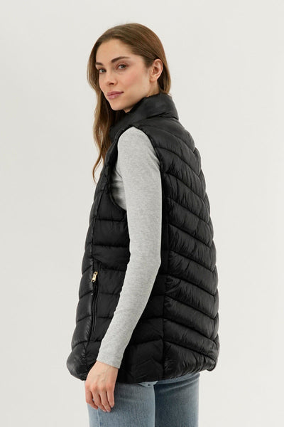 Canada Weather Gear Chevron Quilted Vest - Black
