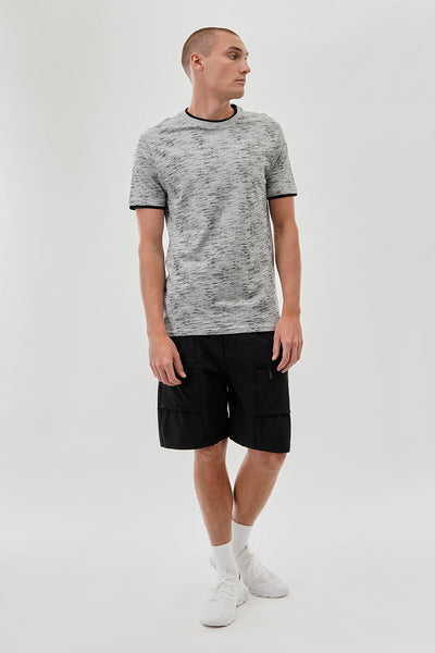 Canada Weather Gear Vintage Patterned Crewneck Tee - Grey - Mens Tees & Tank Tops - Canada Weather Gear