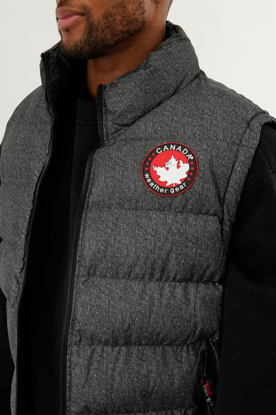 Canada Weather Gear Basic Puffer Vest - Grey - Mens Vests - Canada Weather Gear