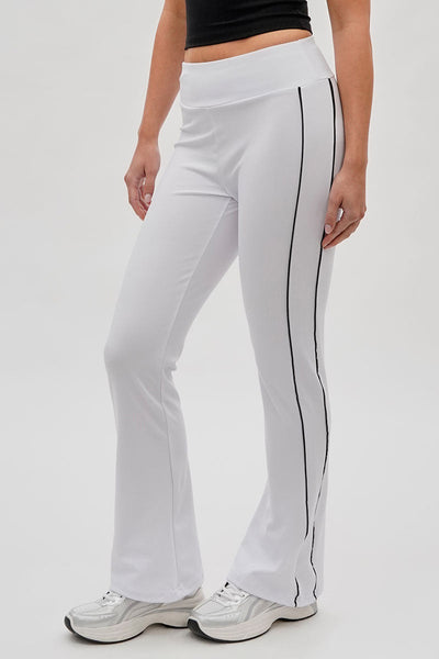 Super Triple Goose Side Piping Detail Active Pants - White - Womens Pants - Canada Weather Gear