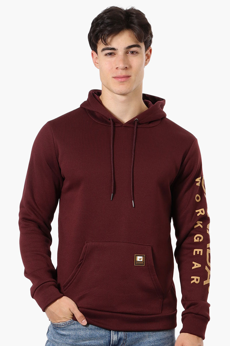 Canada Work Gear Sleeve Print Hoodie - Burgundy