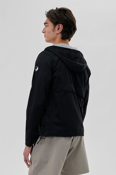 Canada Weather Gear Hooded Zip Up Lightweight Jacket - Black - Mens Lightweight Jackets - Canada Weather Gear