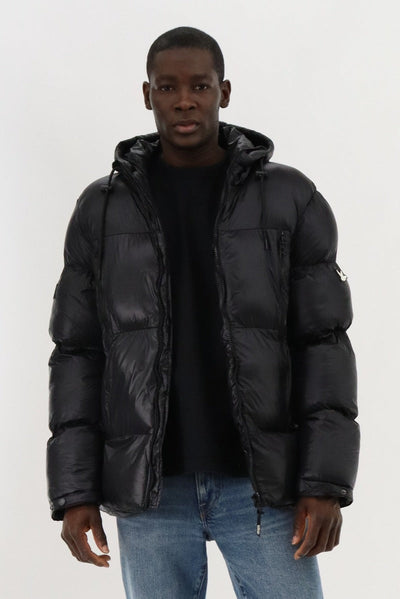 Super Triple Goose Shiny Puffer Parka Jacket - Black - Mens Parka Jackets - Canada Weather Gear