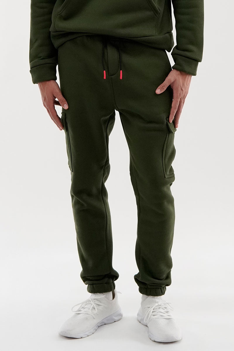 Canada Weather Gear Fleece Cargo Joggers - Olive