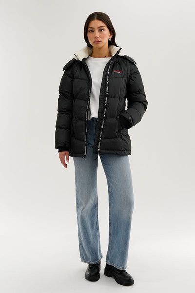 Canada Weather Gear Zip Off Sleeve Parka Jacket - Black - Womens Parka Jackets - Canada Weather Gear