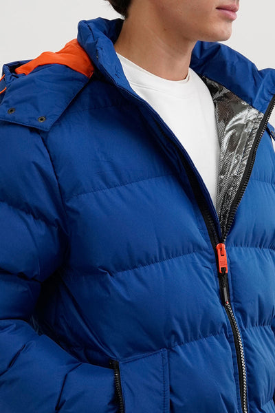 Super Triple Goose Thermal-Foil Lining Bomber Jacket - Blue