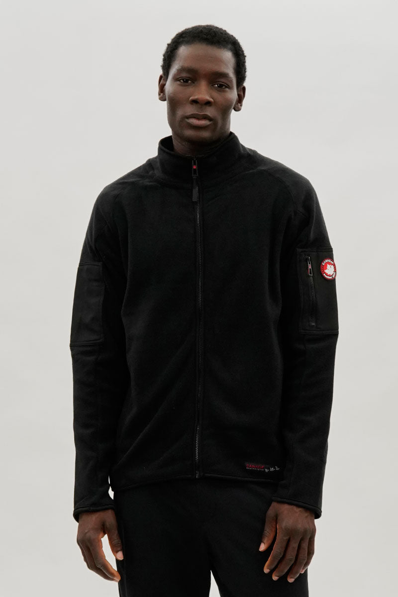 Canada Weather Gear Zip Up Utility Pocket Lightweight Jacket - Black