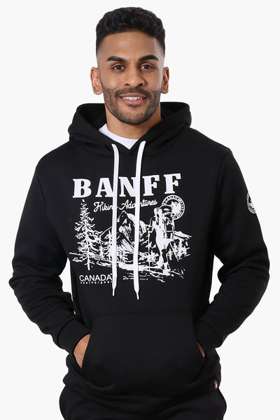 Canada Weather Gear Banff Print Hoodie - Black - Mens Hoodies & Sweatshirts - Canada Weather Gear