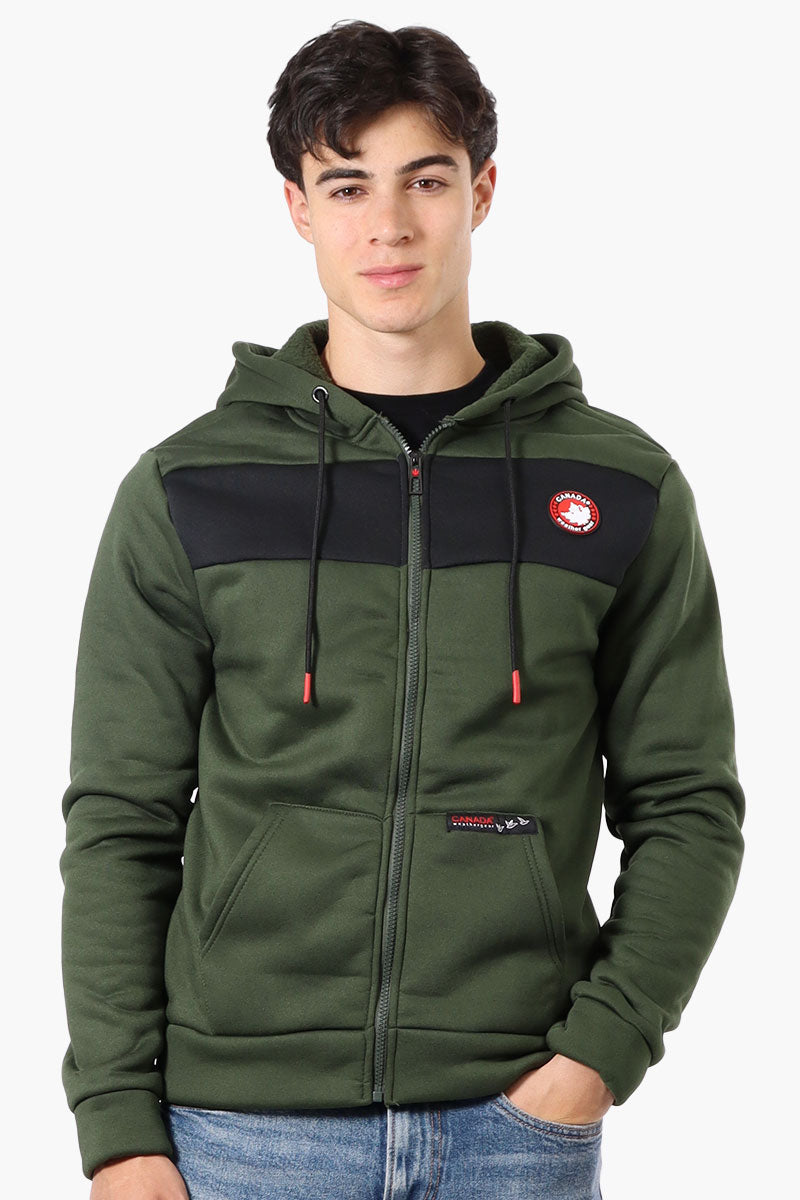 Canada Weather Gear Fleece Lined Zip Up Hoodie - Olive