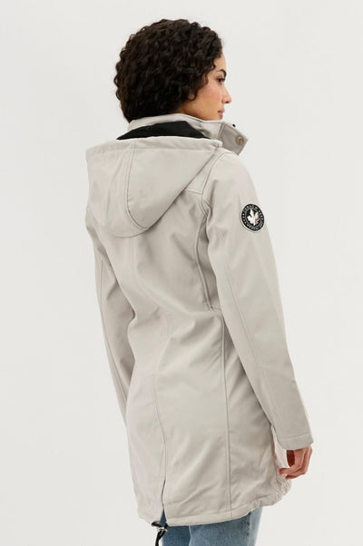 Canada Weather Gear Soft Shell Lightweight Jacket - Cream - Womens Lightweight Jackets - Canada Weather Gear