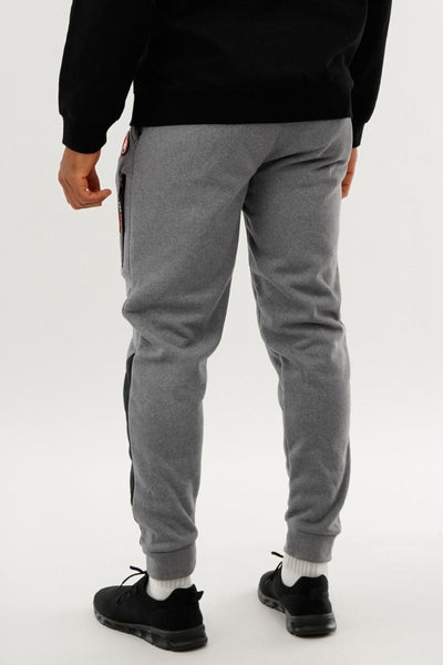 Canada Weather Gear Fleece Contrast Insert Jogger - Grey - Mens Joggers & Sweatpants - Canada Weather Gear