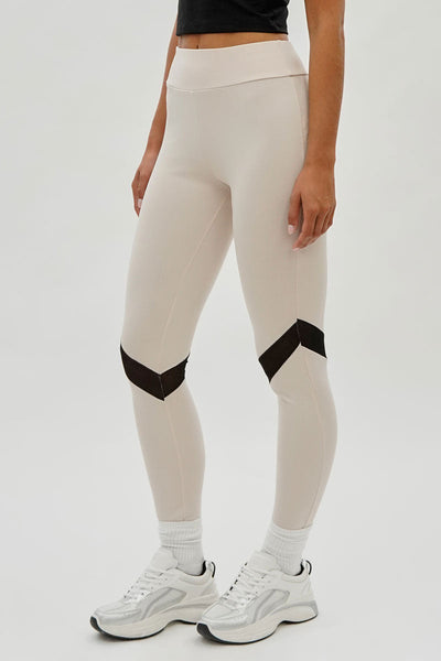 Super Triple Goose Mesh Detail Leggings - Beige - Womens Leggings - Canada Weather Gear