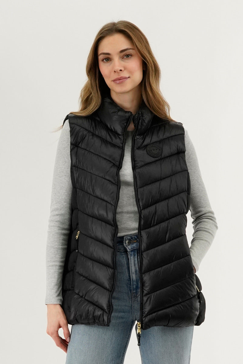 Canada Weather Gear Chevron Quilted Vest - Black