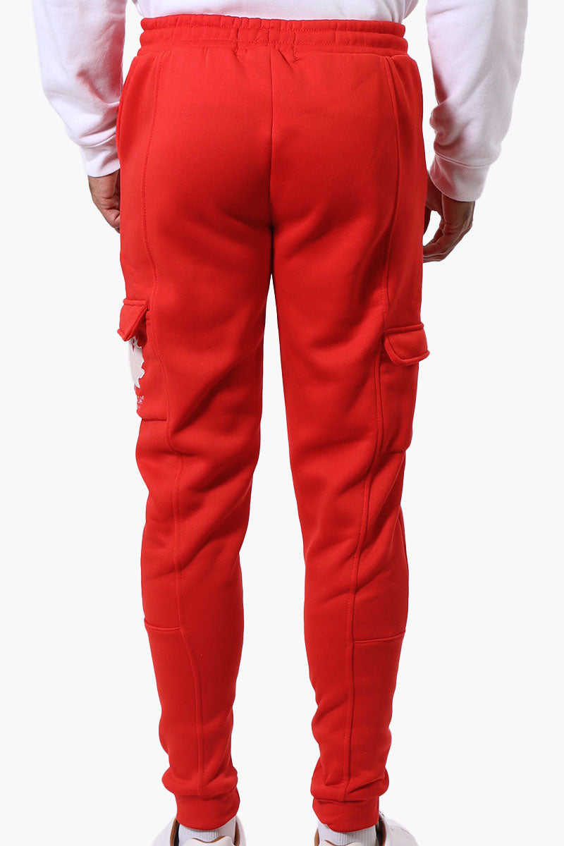 Canada Weather Gear Tie Waist Cargo Joggers - Red - Mens Joggers & Sweatpants - Canada Weather Gear