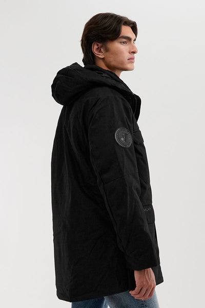 Canada Weather Gear Faux Fur Lined Hood Parka Jacket - Black