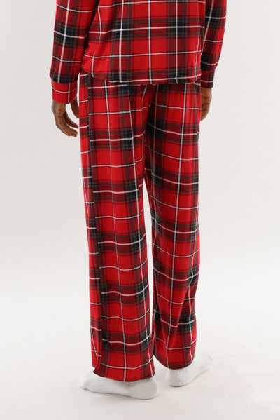Canada Weather Gear Long Printed Pajama Pants - Red - Mens Pajamas - Canada Weather Gear
